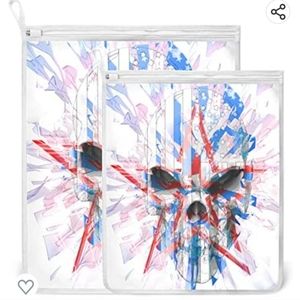 2 Piece Skull Mesh Laundry Bags